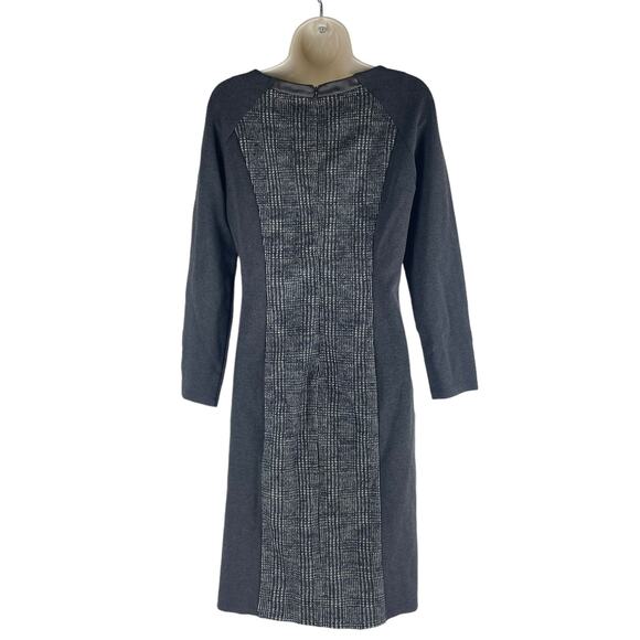MaxMara Wool Blend Houndstooth Sheath Mini Dress Gray Size S - Picture 6 of 8